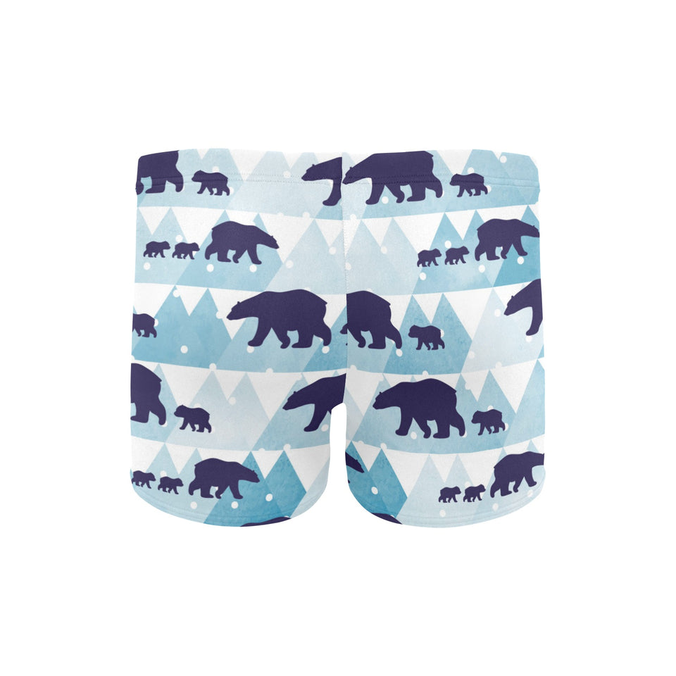 polar bear winter snow pattern Men's Swimming Trunks