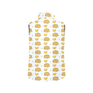 Pancake Pattern Print Design 03 Men's Padded Vest