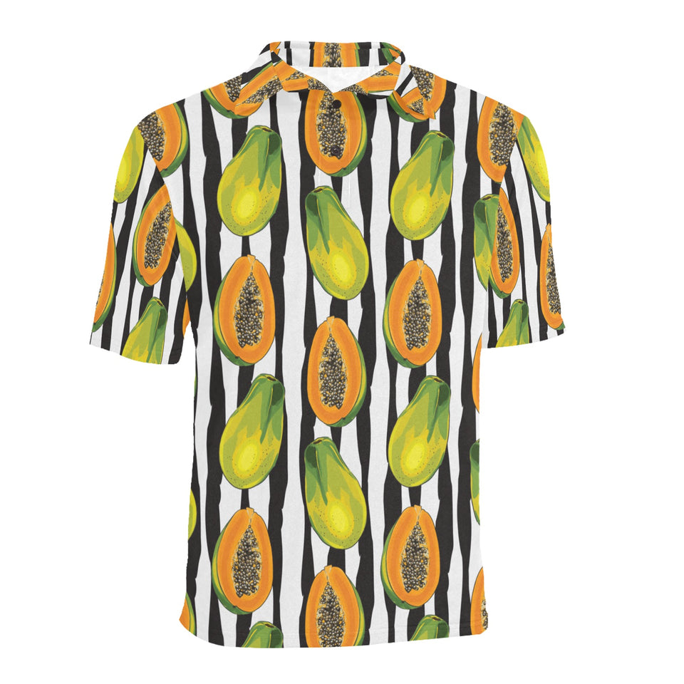 papaya design pattern Men's All Over Print Polo Shirt