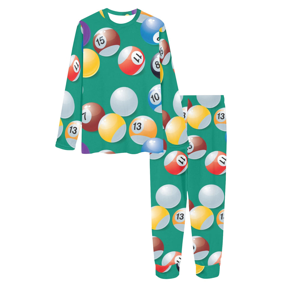 Billiard Ball Pattern Print Design 01 Women's All Over Print Pajama Set