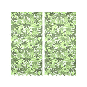 Canabis Marijuana Weed Pattern Print Design 01 Gauze Curtain