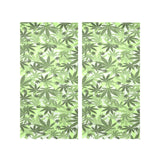Canabis Marijuana Weed Pattern Print Design 01 Gauze Curtain