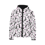 Greyhound Pattern Print Design 02 Kids' Boys' Girls' Padded Hooded Jacket