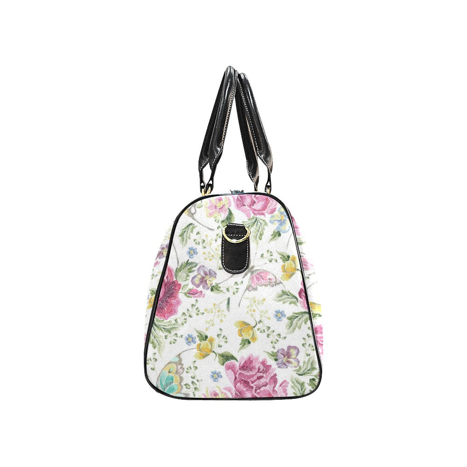 Hand drawn butterfly rose Travel Bag