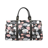white swan blooming flower pattern Travel Bag