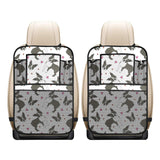 Boston terrier dog hearts vector pattern Car Seat Back Organizer