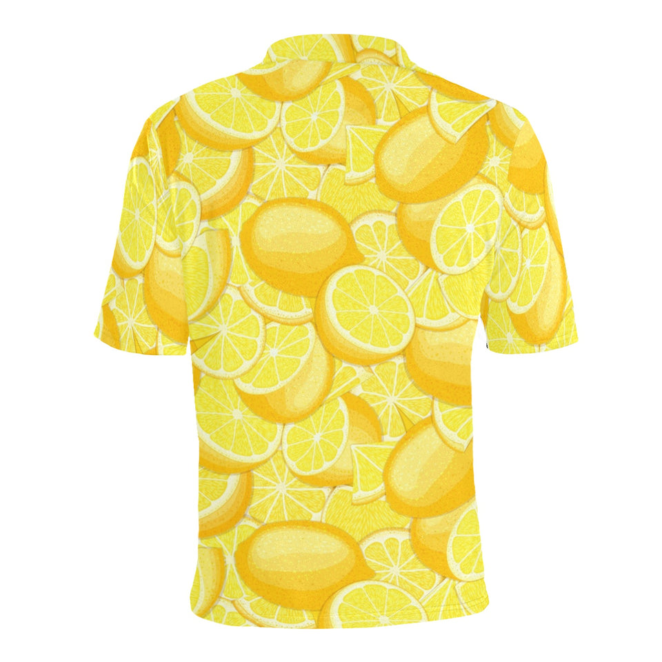 lemon pattern Men's All Over Print Polo Shirt