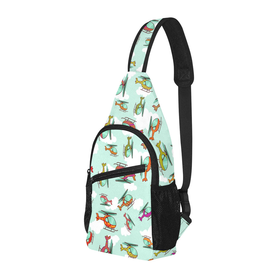 Helicopter design pattern All Over Print Chest Bag