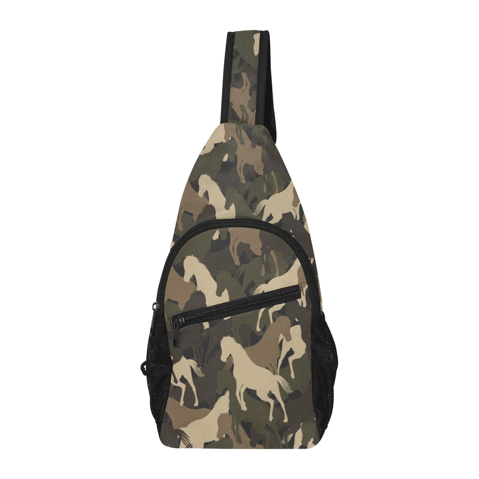 Horse Camouflage Pattern All Over Print Chest Bag