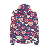 British Pattern Print Design 02 Men's Padded Hooded Jacket