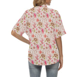Swallow Pattern Print Design 01 Women's All Over Print Hawaiian Shirt