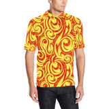 Fire flame design pattern Men's All Over Print Polo Shirt