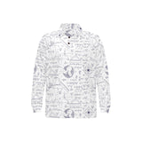 Math Pattern Print Design 03 Men's Long Sleeve Polo Shirt