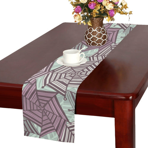 Spider web cobweb design color pattern Table Runner