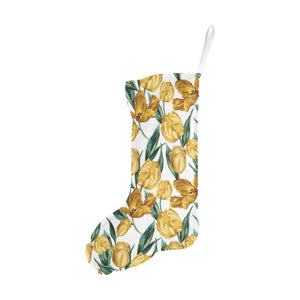 yellow tulips pattern Christmas Stocking