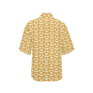 Pretzels Pattern Print Design 01 Women's All Over Print Hawaiian Shirt
