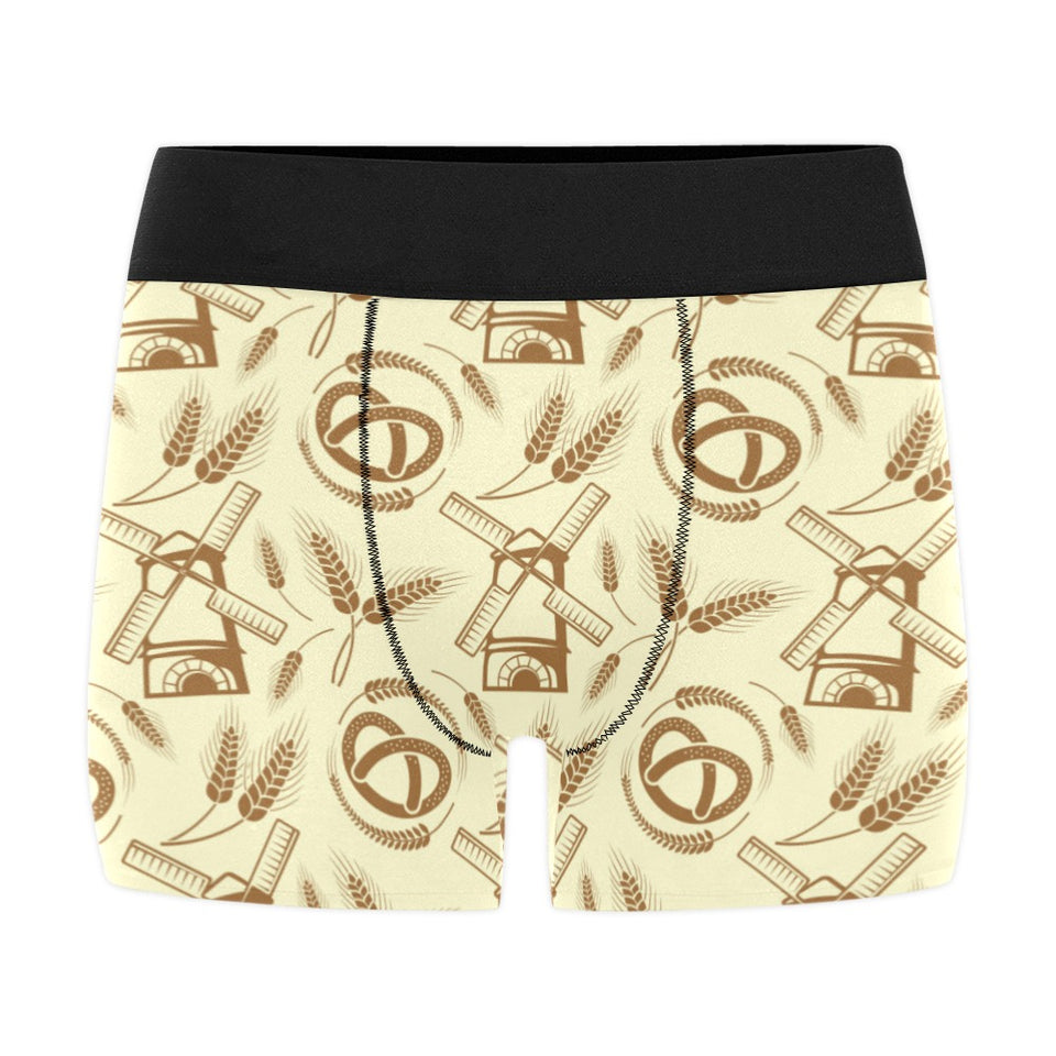 Windmill Wheat pattern Men's All Over Print Boxer Briefs Men's Underwear