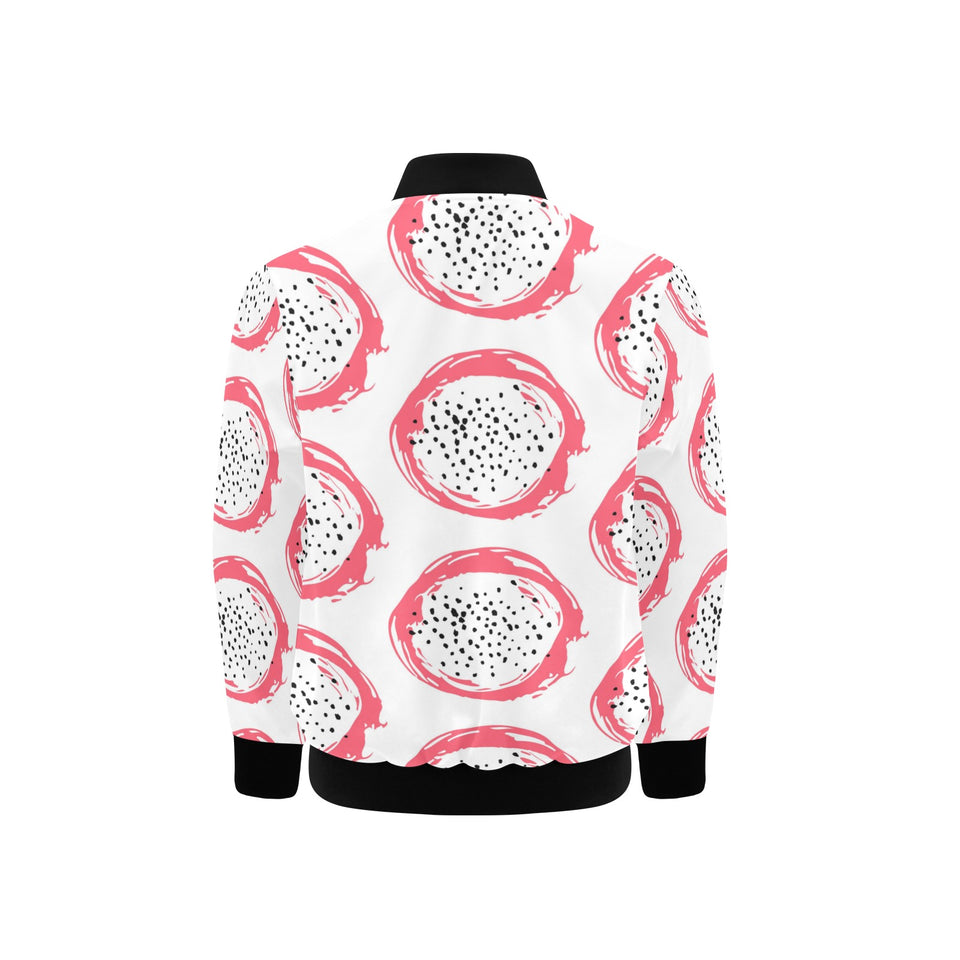 Hand drawn dragon fruit Kids' Boys' Girls' Bomber Jacket