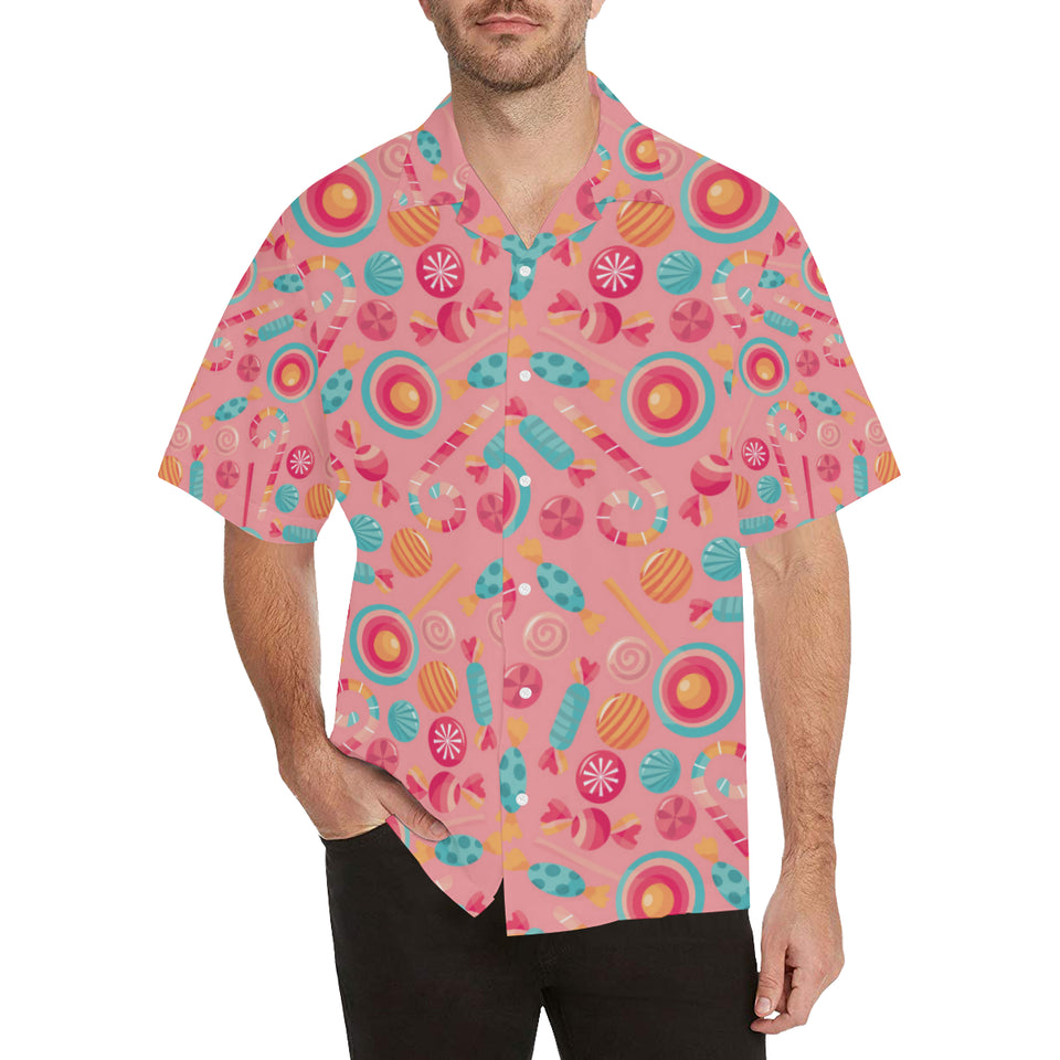 Colorful candy pattern Men's All Over Print Hawaiian Shirt