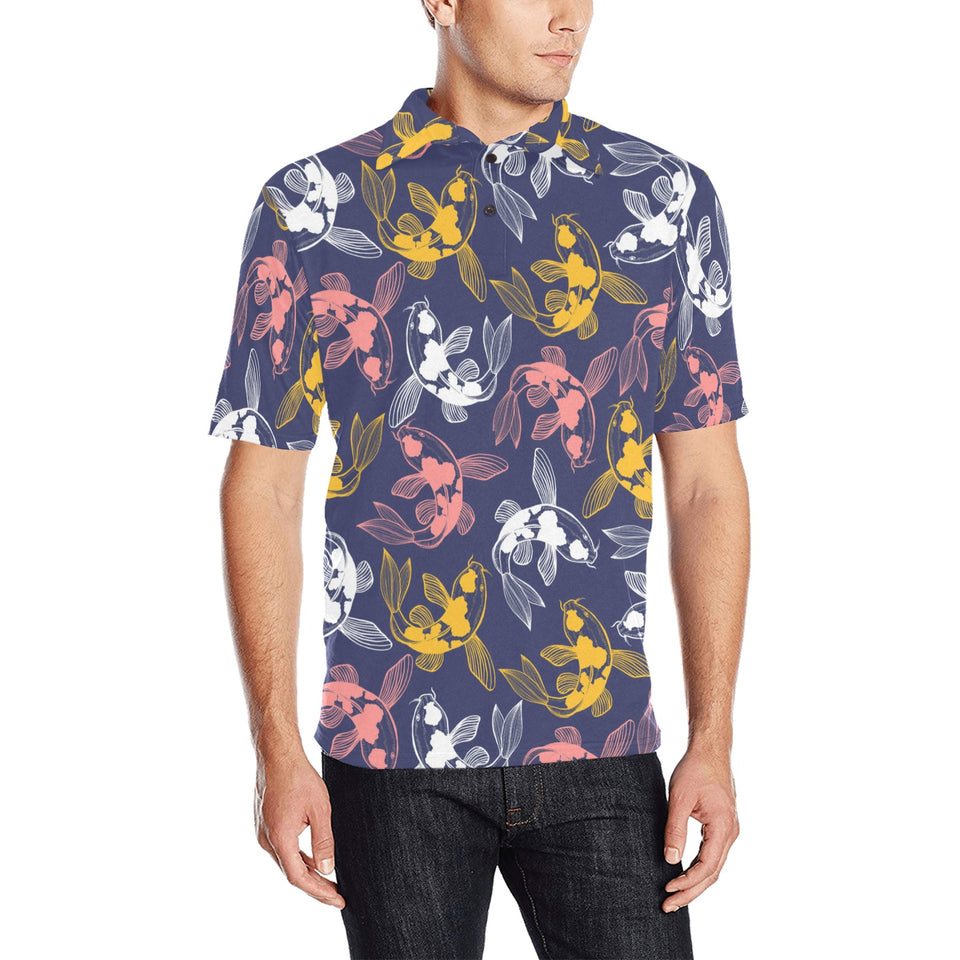 Koi Fish Carp Fish pattern Men's All Over Print Polo Shirt