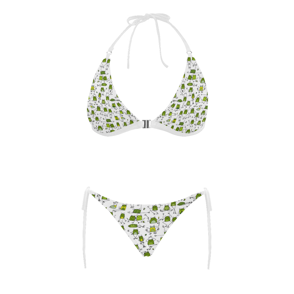 Sketch funny frog pattern Sexy Bikinis Two-Piece Swimsuits