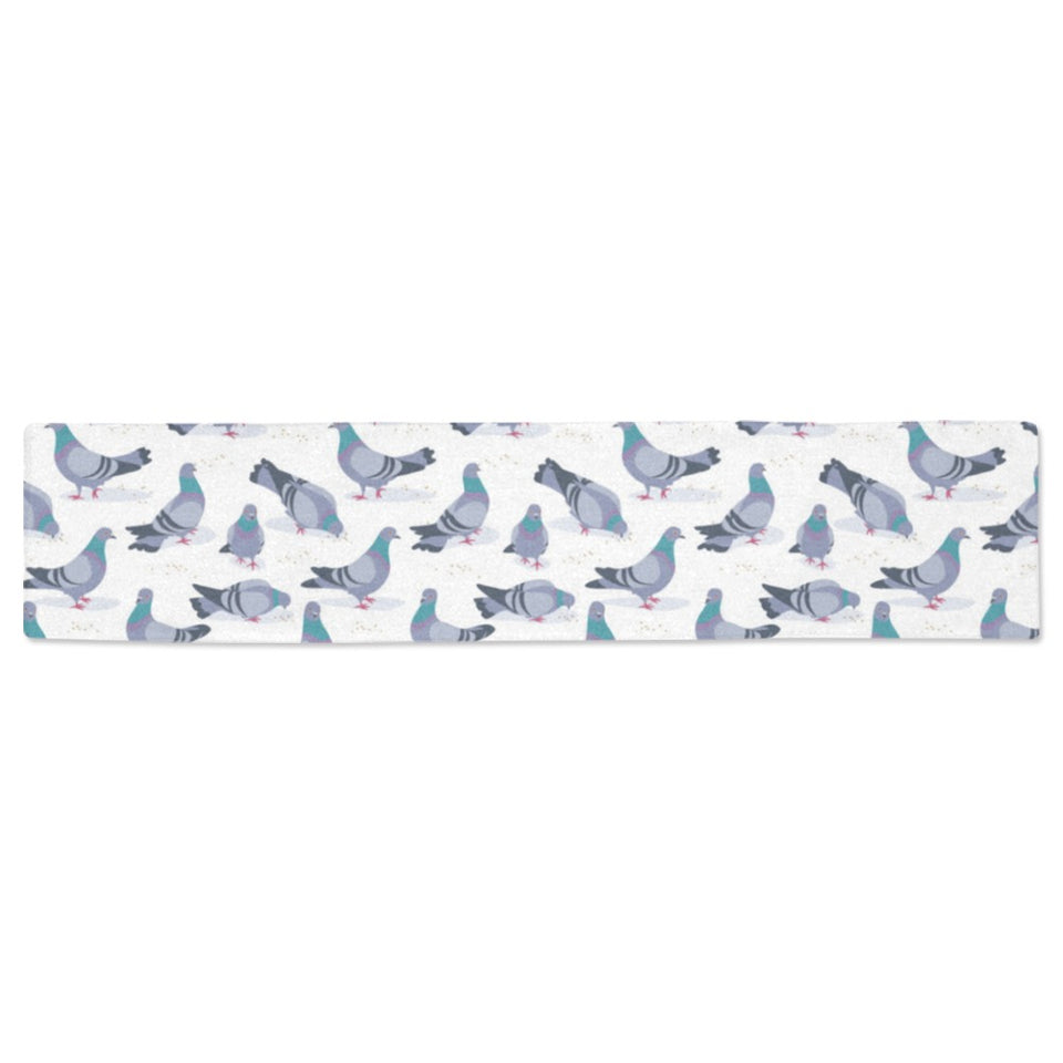 Pigeon Pattern Print Design 03 Table Runner