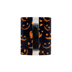 Halloween pattern Pumpkin background Morphing Mug Heat Changing Mug