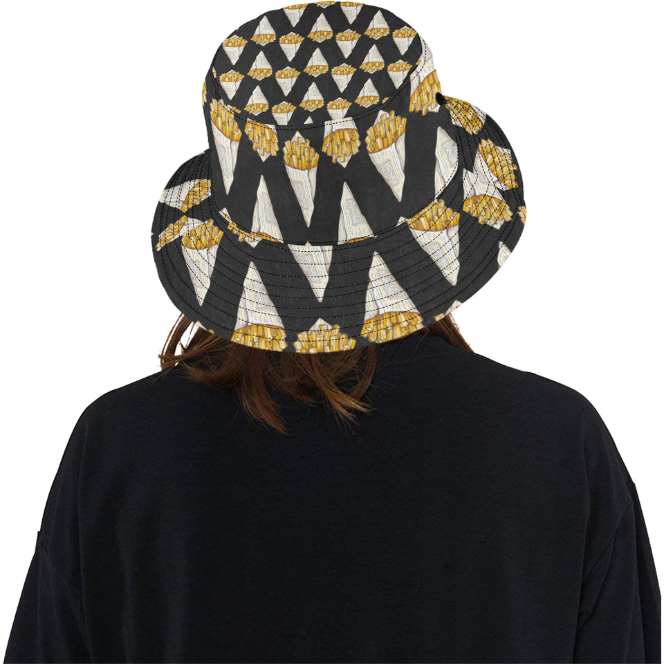 French fries dark background Unisex Bucket Hat