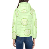 Cucumber pattern Women's Padded Hooded Jacket
