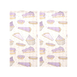 Cakes pies tarts muffins and eclairs purple bluebe Gauze Curtain