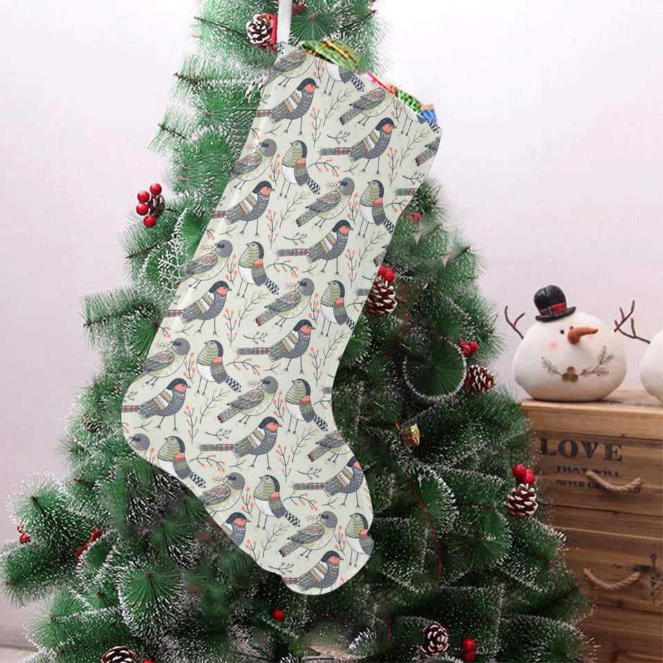 Pigeon Pattern Print Design 04 Christmas Stocking