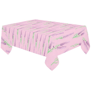 Lavender pattern pink background Tablecloth