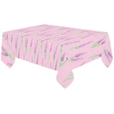 Lavender pattern pink background Tablecloth