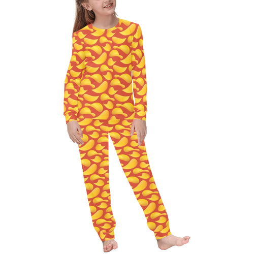 Potato Chips Pattern Print Design 05 Kids' Boys' Girls' All Over Print Pajama Set