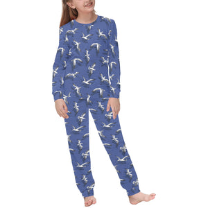 Seagull Pattern Print Design 03 Kids' Boys' Girls' All Over Print Pajama Set