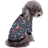 colorful space pattern planet star All Over Print Pet Dog Round Neck Fuzzy Shirt