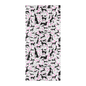 Greyhound Pattern Print Design 02 Beach Towel
