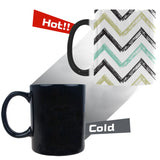 zigzag  chevron paint pattern Morphing Mug Heat Changing Mug