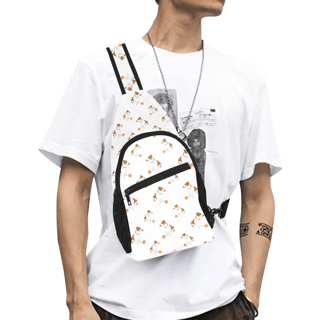 Jack Russel Pattern Print Design 05 All Over Print Chest Bag