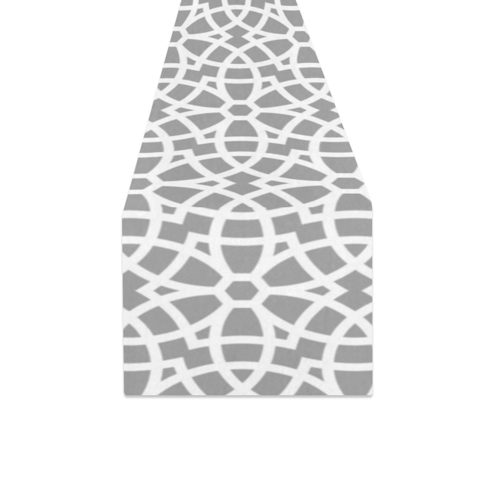 arabic gray pattern Table Runner