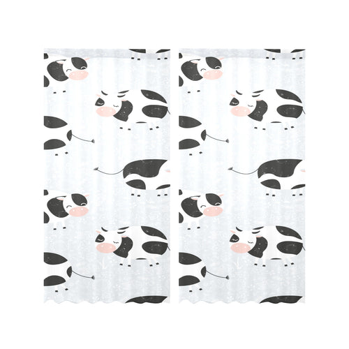 Cute cows pattern Gauze Curtain