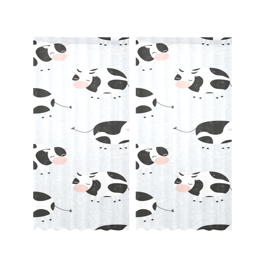 Cute cows pattern Gauze Curtain
