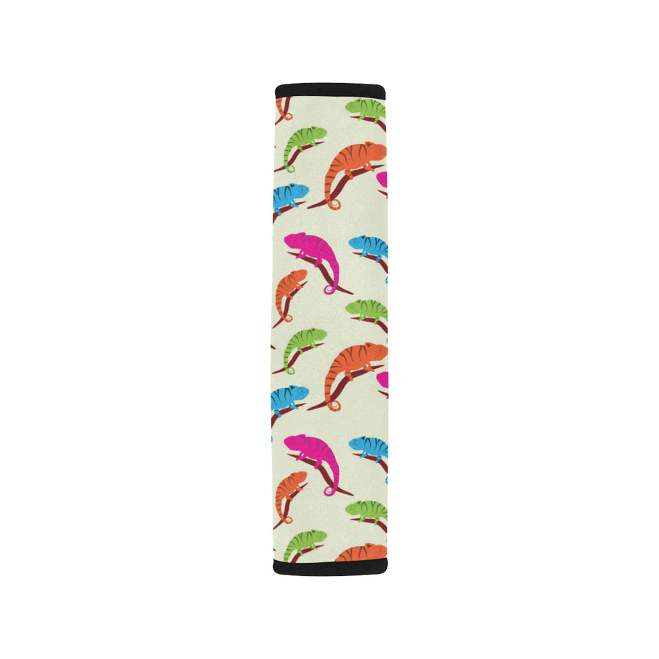 Colorful Chameleon lizard pattern Car Seat Belt Cover