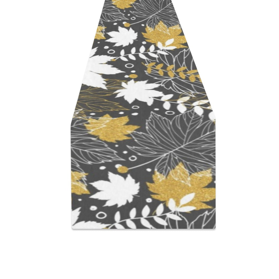 Beautiful gold autumn maple leaf pattern Table Runner