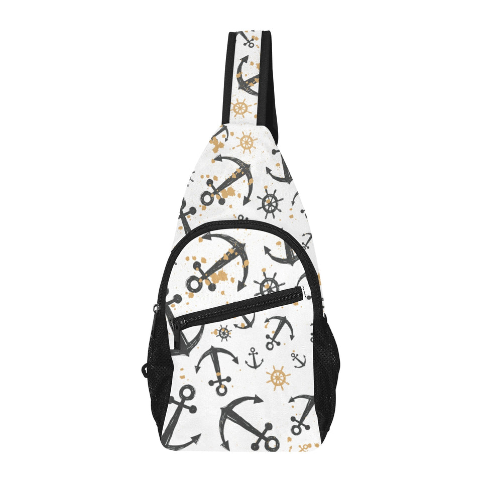 Anchors Rudders pattern All Over Print Chest Bag