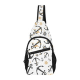 Anchors Rudders pattern All Over Print Chest Bag