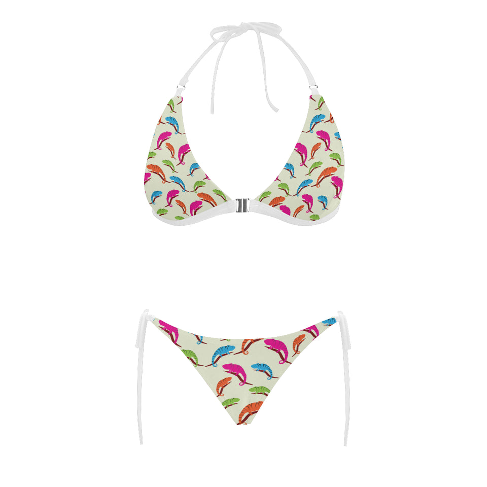 Colorful Chameleon lizard pattern Sexy Bikinis Two-Piece Swimsuits