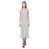 arabic star pattern V-Neck Open Fork Long Dress