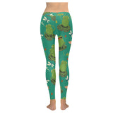 Cute frog dragonfly design pattern Women's Legging Fulfilled In US
