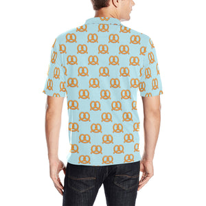 Pretzels Pattern Print Design 03 Men's All Over Print Polo Shirt